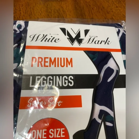 White Mark super soft mid rise, cat print leggings. One size fits most. New. - Picture 6 of 7